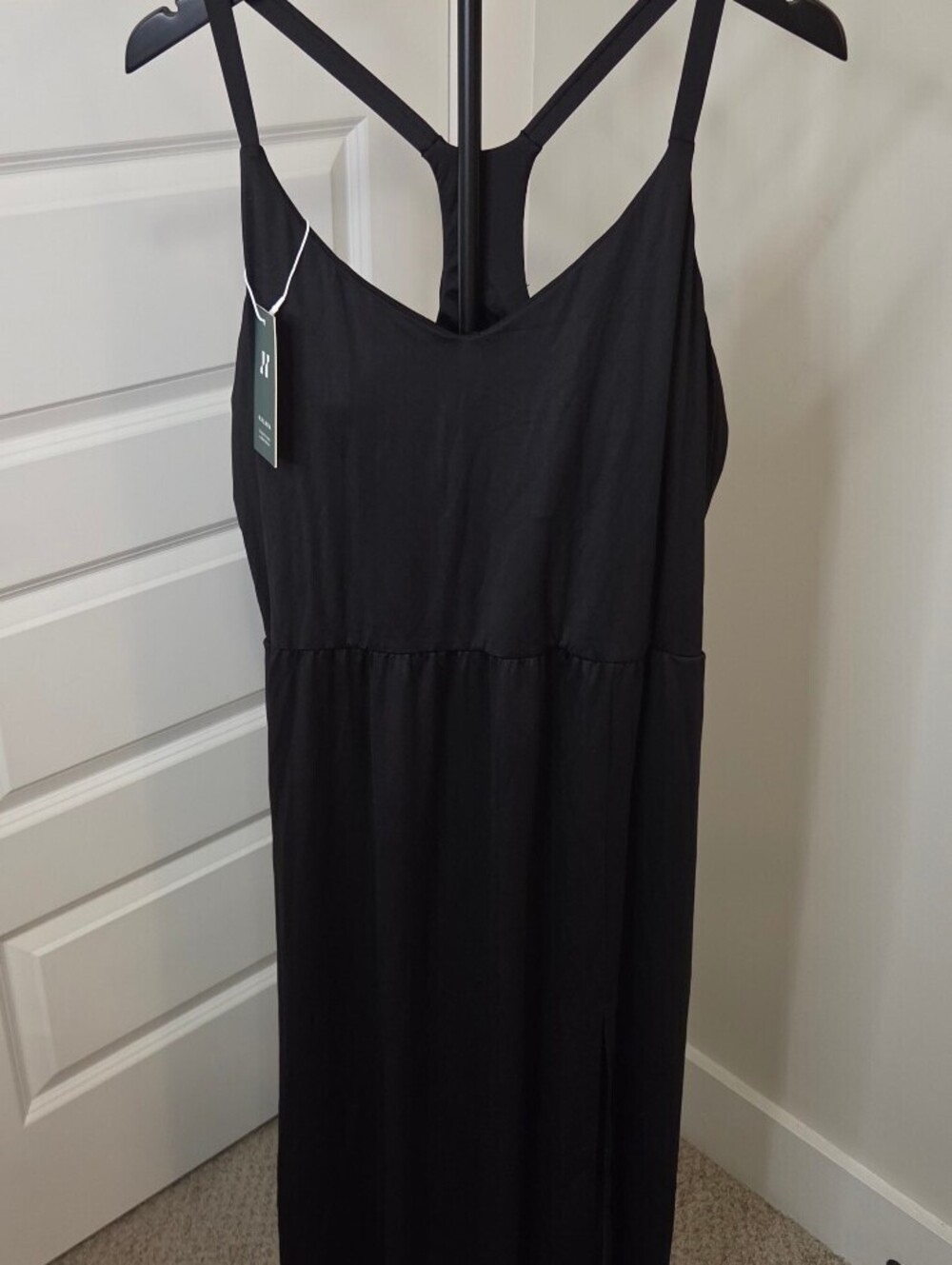 Halara Black Everyday Mid Chill Dress La Land Side Slit sz3X